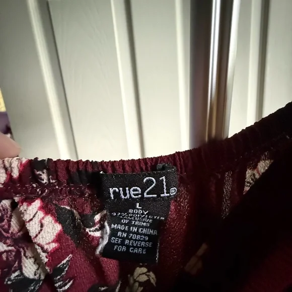 Rue21 Burgundy Floral Maxi Dress - Picture 3 of 3